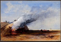 Burning of an Old Boat, Francis Danby