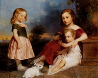 Portrait of the Downer Children, Peter Frederick Rothermel