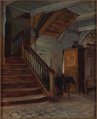 Room Interior with Winding Staircase, Francis Davis Millet