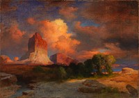 Sunset Cloud, Green River, Wyoming, Thomas Moran