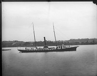 Unidentified Steamer Ship at Woods Hole, Massachusetts