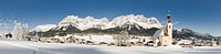 Village of Going am Wilden Kaiser. View towards North covering about 167 degrees.