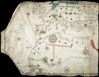 Reproduction of Jorge de Aguiar's chart of the Mediterranean, Western Europe and African Coast (1492). Size of the original: 1030 × 770 mm.