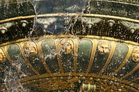 Water curtain on a fountain, Concorde square, Paris.