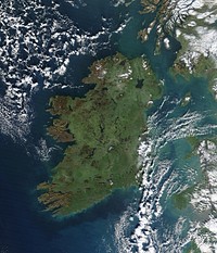A true colour image of Ireland captured by a NASA satellite