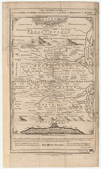 The Journey of Life, or an Accurate Map of the Roads, Counties, Towns &c. in the Ways to Happiness & Misery. 1775.