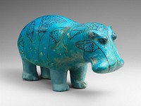 Standing hippopotamus figurine