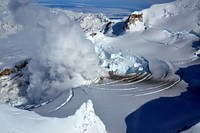 Fumarole on Mount Redoubt, Alaska, USA.