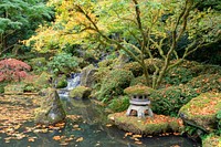 Heavenly Falls, Portland Japanese Garden - Portland, Oregon, USA.