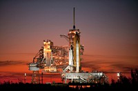 The Space Shuttle Atlantis is seen on launch pad 39A at the NASA Kennedy Space Center shortly after the rotating service structure was rolled back on Nov. 15, 2009. Atlantis is scheduled to launch at 2:28 p.m. EST, Nov. 16, 2009.