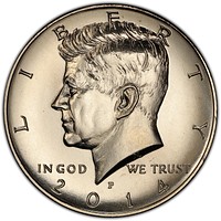 2014-P 50th anniversary Kennedy half dollar high relief