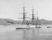 German corvette Arcona in Nagasaki, Japan, 1897