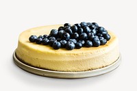 Blueberry cheesecake isolated image