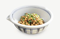 Fermented soybeans side dish  collage element psd