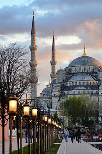 The Blue Mosque, Istanbul. View public domain image source here