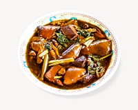 Braised pork, food isolated design