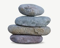 Zen stacked stones  collage element psd