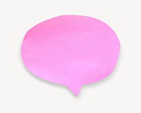 Pink speech bubble isolated design