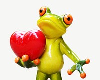 Frog figurine isolated psd
