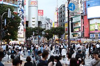 Shibuya crossing, Japan tourist destination. View public domain image source here