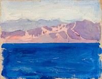 Red sea, 1910, oil painting. Original public domain image by Akseli Gallen-Kallela from Finnish National Gallery. Digitally enhanced by rawpixel.