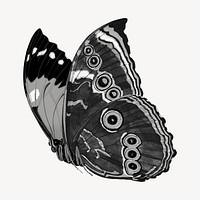 E.A Séguy's vintage butterfly illustration in black and white. Remixed by rawpixel.