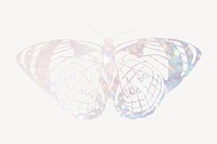 Sparkly holographic butterfly, aesthetic graphic. Remixed from the artwork of E.A. Séguy.