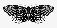 E.A Séguy's vintage butterfly illustration in black and white. Remixed by rawpixel.