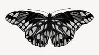 E.A Séguy's vintage butterfly illustration in black and white. Remixed by rawpixel.