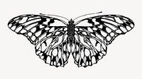 E.A Séguy's vintage butterfly illustration in black and white. Remixed by rawpixel.