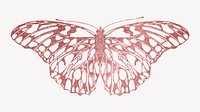 Pink sparkly butterfly, aesthetic graphic. Remixed from the artwork of E.A. S&eacute;guy.