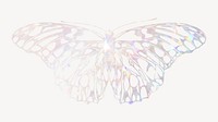 Sparkly holographic butterfly, aesthetic graphic. Remixed from the artwork of E.A. Séguy.