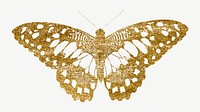 E.A. Séguy's butterfly, gold glittery collage element psd. Remixed by rawpixel.