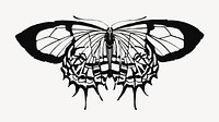 E.A Séguy's vintage butterfly illustration in black and white. Remixed by rawpixel.