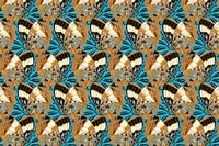 E.A. S&eacute;guy's butterfly background, vintage pattern, remixed by rawpixel.