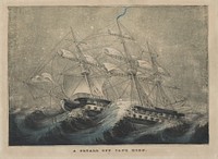 A squall off Cape Horn between 1840 and 1890 by Currier & Ives