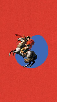 Napoleon on horse iPhone wallpaper. Remixed by rawpixel.