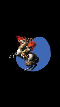 Napoleon on horse iPhone wallpaper. Remixed by rawpixel.