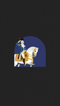 Horse riding iPhone wallpaper, general Washington. Remixed by rawpixel.