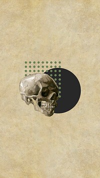 Vincent van Gogh's skull iPhone wallpaper. Remixed by rawpixel.