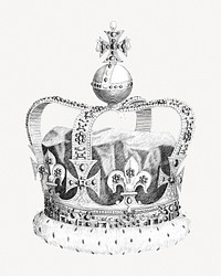 Royal crown illustration.    Remastered by rawpixel