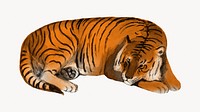 Sleeping tiger desktop wallpaper. Remixed by rawpixel.