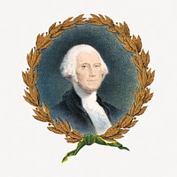 George Washington portrait badge.   Remastered by rawpixel