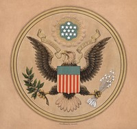 American eagle badge (1890) by Andrew B. Graham. Original public domain image from the Library of Congress. Digitally enhanced by rawpixel.