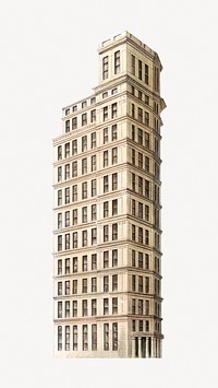 St. Paul Building in New York, USA illustration.  Remastered by rawpixel