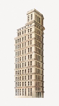 St. Paul Building in New York, USA clipart psd.  Remastered by rawpixel