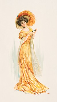 Society maid, no. 1 (1908) by J. Barrick. Original public domain image from the Library of Congress. Digitally enhanced by rawpixel.