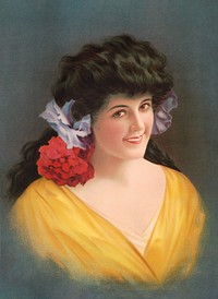 Smiling beauty (1911) by Gotham Litho. Co., Original public domain image from the Library of Congress. Digitally enhanced by rawpixel.