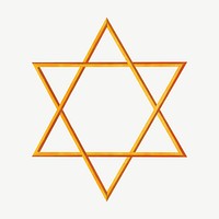 Star of David clipart psd.  Remastered by rawpixel