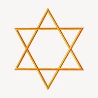 Star of David clipart.  Remastered by rawpixel